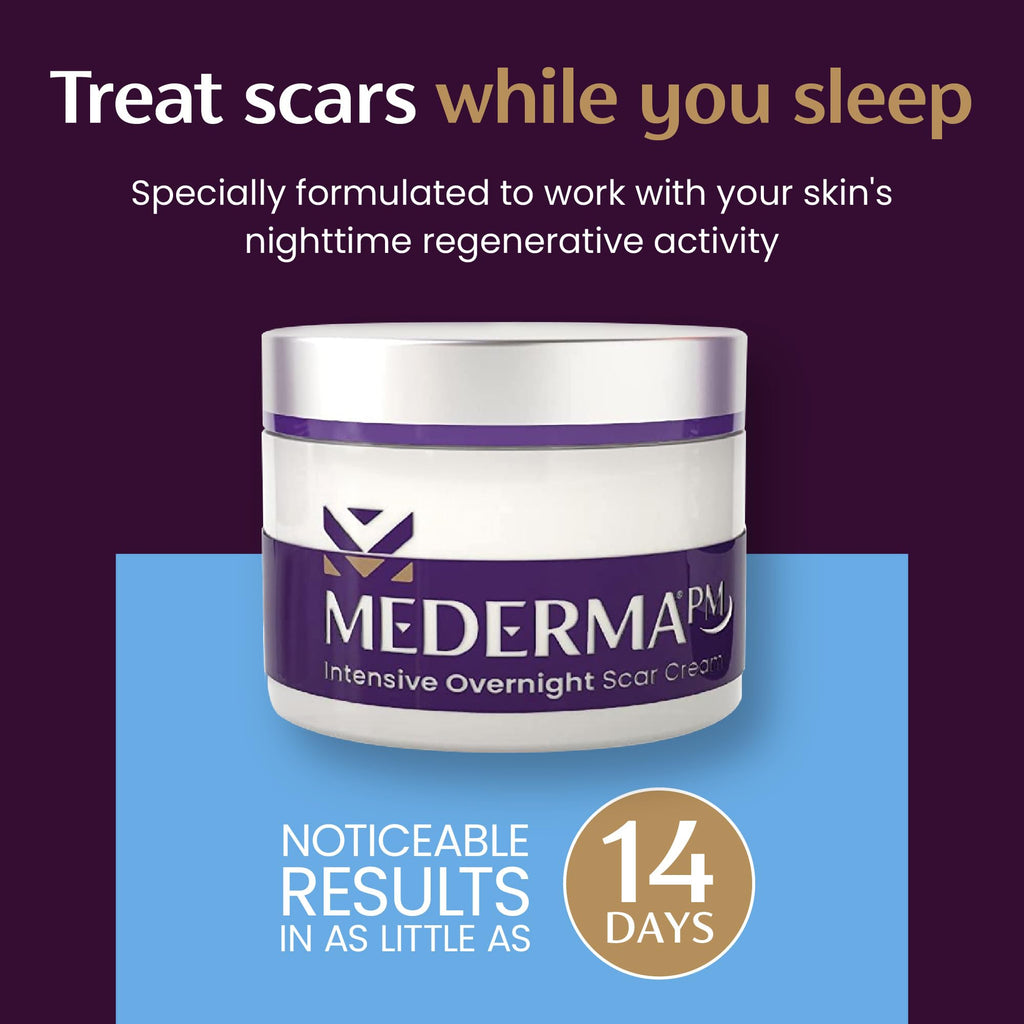 Mederma PM Intensive Overnight Scar Cream, Works with Skin's Nighttime Regenerative Activity, Clinically Shown to Make Scars Sma