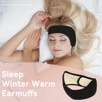 Agatige Sleep Ear Muffs, Soundproof Sleep Earmuff Headband Sleeping Noise Cancelling Ear Wrap Muffs Winter Women Sleep Mask for