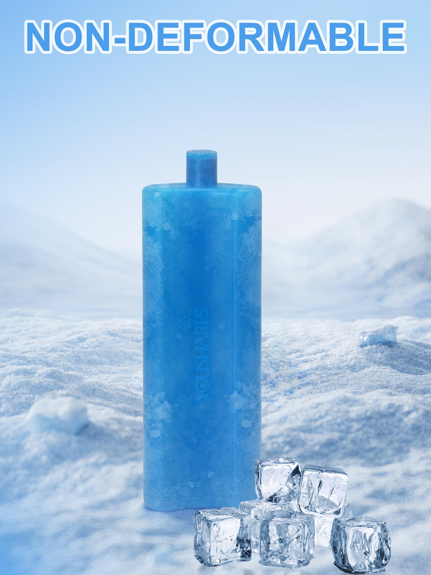 YOUSHARES Ice Pack for Insulin Cooler Travel Case, TSA Approved Freezer Ice Box for Injections, Keep Insulin Bottle Cooling 24h