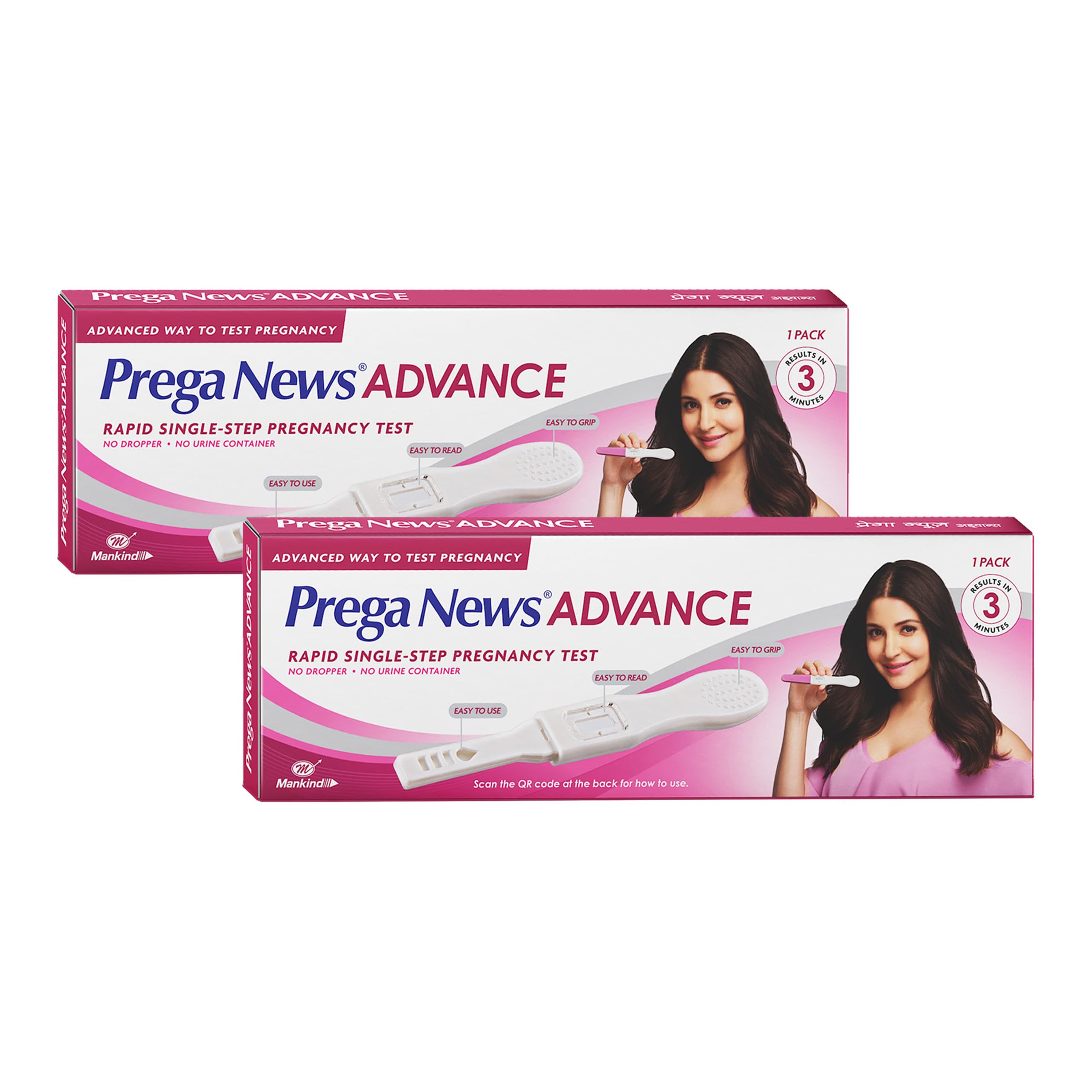 Prega News Advance, Hcg Home Pregnancy Test, Midstream Urine Test Kit, One Step Pregnancy Test, Easy To Use, Accurate Result In 