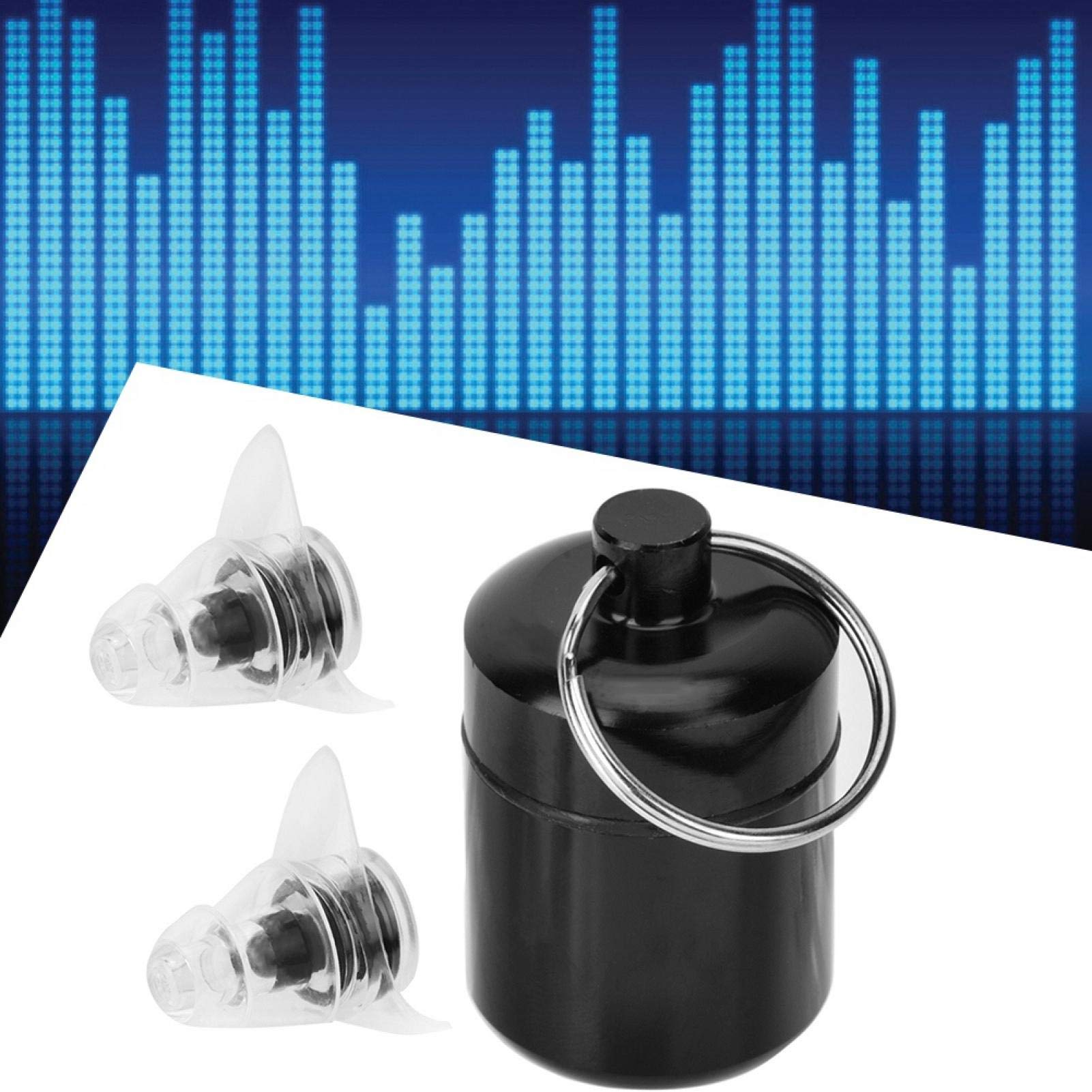Sonew Ear Plugs Noise Reduction, High Fidelity 27dB Anti-Noise Earplugs Concert Music Festival Hearing (Ear Plugs +Box) (Black)