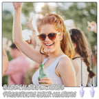 Misdary Earplug Earrings with Case Soft Silicone Earplugs Hanger for Concert, Music Festival, DJs, Nightclub, Traveling, Drummer