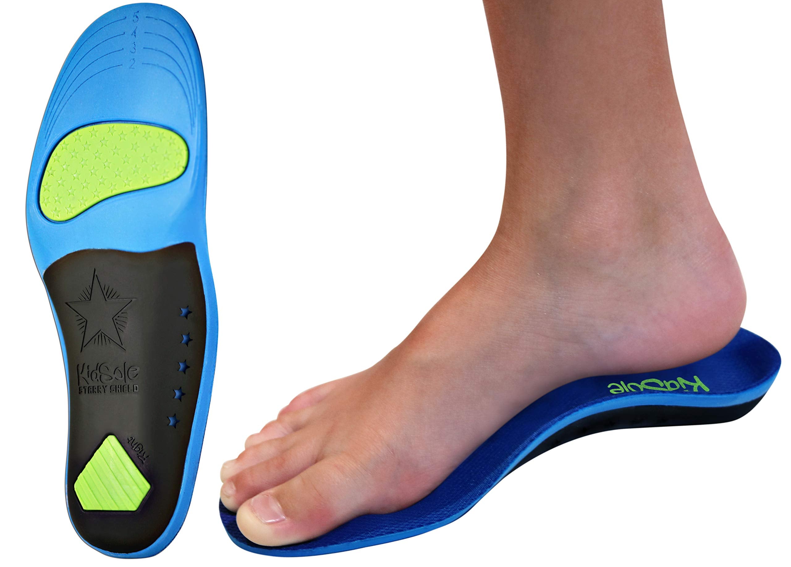 Childrens Memory Foam Starry Shield Arch Support Insole for Comfort, Cushion & Arch Support by KidSole ((20 CM) Toddler Size 11