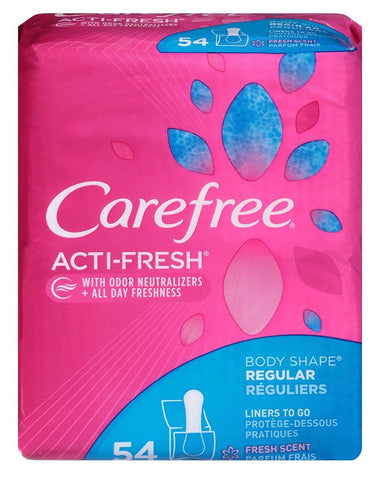 Carefree Acti-Fresh Regular 54 Count Liner To Go (6 Pack)
