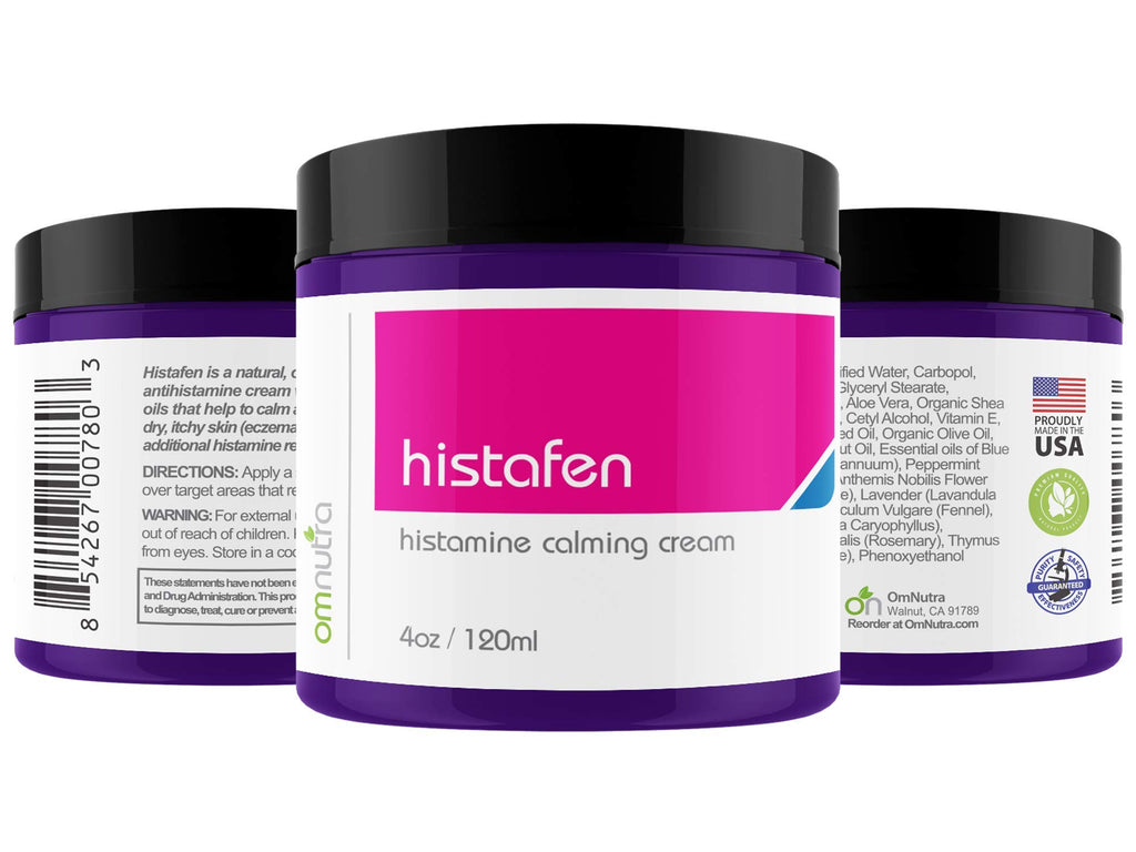 Histafen Antihistamine Itch Calming Cream - 4oz Anti Itch Cream Extra Strength Intensive Healing Lotion Exema Creams for Adults