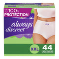 Always Discreet Adult Incontinence & Postpartum Underwear For Women, Size Xxl, Maximum Absorbency, Disposable, 22 x 2 Packs (44 