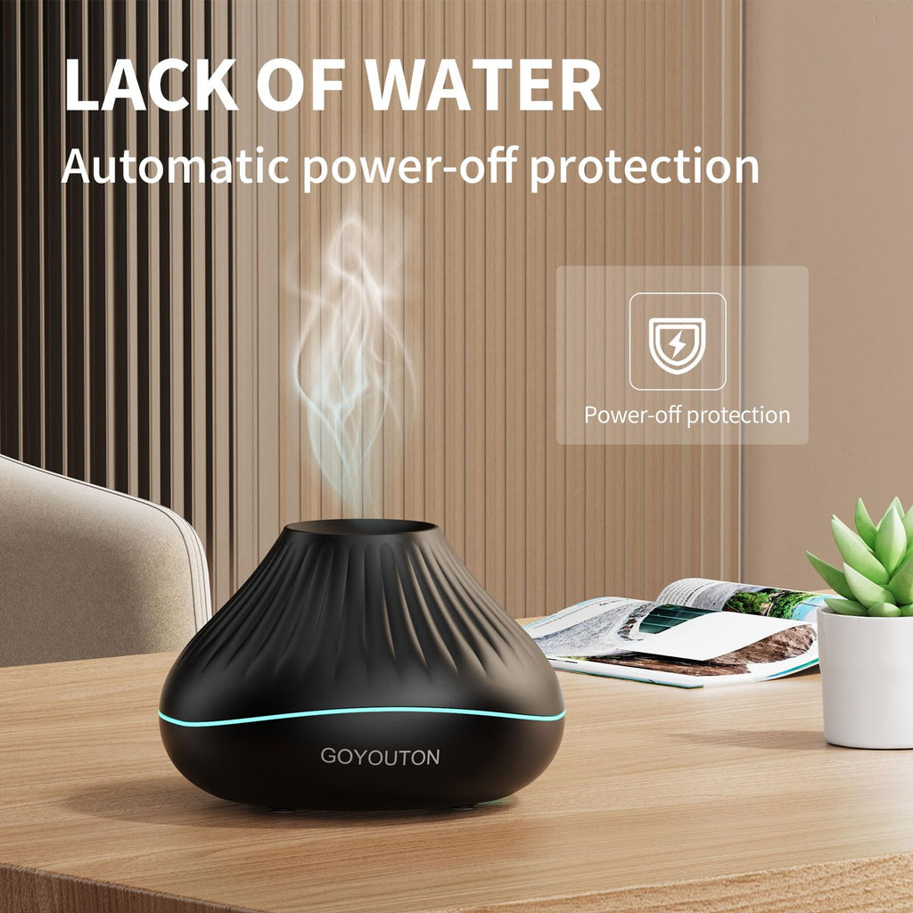 Essential Oil Diffuser,Aroma Scent Diffusers for Home Fire Flame Aromatherapy Diffuser, 160Ml Ultrasonic Cool Mist Humidifier wi