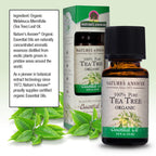 Natures Answer USDA Organic Tea Tree Essential Oil, 100% Pure | Natural Aromatherapy Oil for Diffuser/Humidifier, Steam Distille