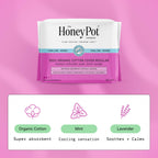 The Honey Pot Company - 80ct - Herbal Pads for Women - Regular Flow w/Wings - Infused w/Essential Oils for Cooling Effect & Orga