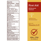 A+D First Aid Healing Ointment - Moisturizing Skin Protectant for Dry Cracked Heels, Elbows, Hands and Lips - Use After Hand Was