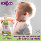 Boogie Micro-Mist Saline Inhaler, Baby Nose Congestion Relief, Nasal Spray for Kids, Pediatrician Recommended, 1.7oz Unscented -