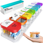Odaro Extra Large Weekly Pill Organizer, XL Pill Box 7 Day Am Pm, Jumbo Medicine Organizer 2 Times A Day to Hold Daily Medicine 