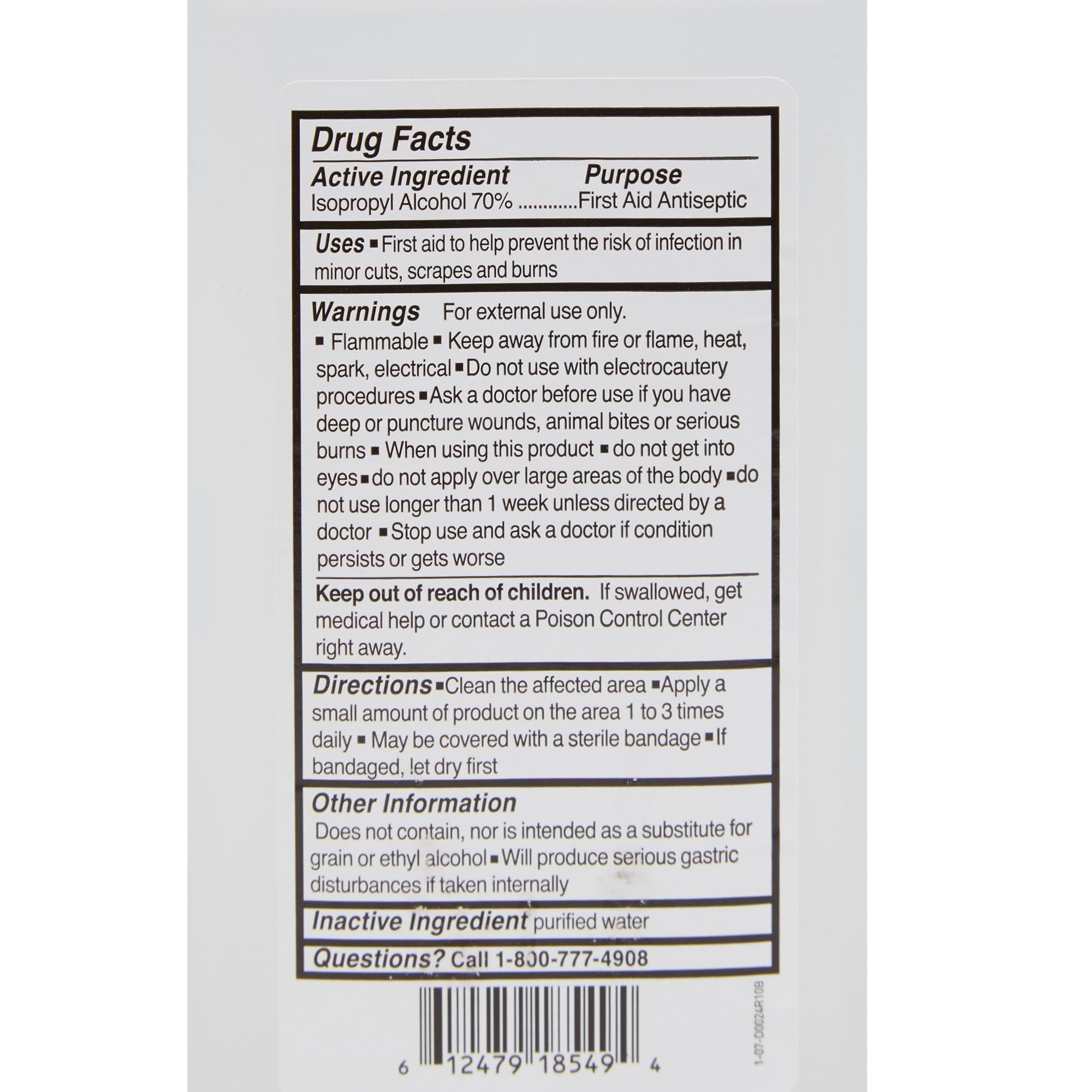 McKesson Isopropyl Rubbing Alcohol 70% [1 Count] USP First Aid Antiseptic, 32 oz