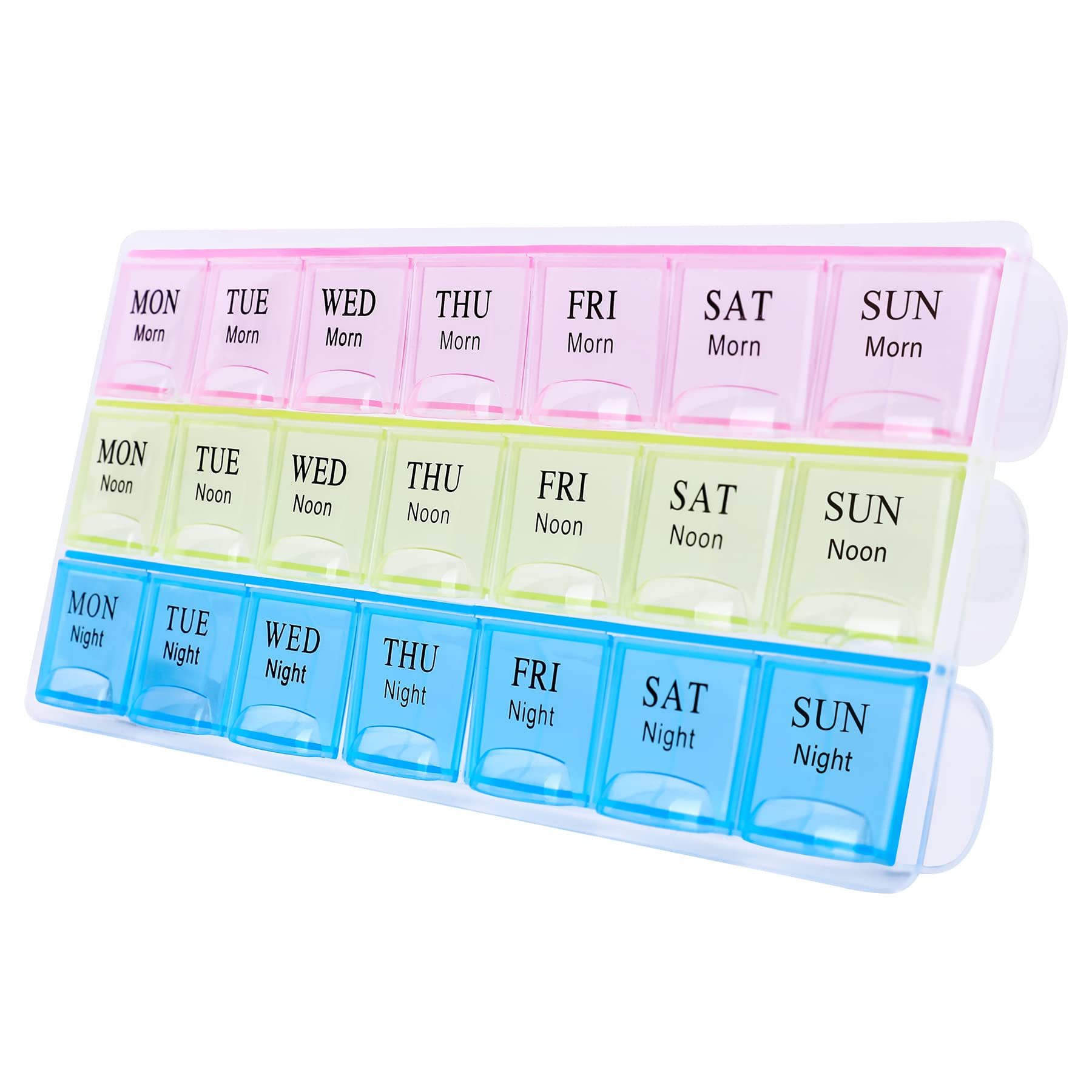 Large Weekly Pill Organizer 4 Times A Day, Moisture-Proof 7 Day Pill Box, Travel Pill Cases Portable for Pills Vitamin Fish Oil 