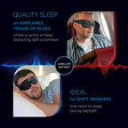 Advanced Glo to Sleep Eye Mask, Nighttime Adult Sleep Aid for Men & Women, Deep REM Sleep, Relaxation, Red & Blue Lighting, Pate