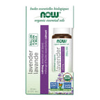 NOW Foods Essential Oils, Lavender Roll-On, Certified Organic, Calming Blend, Steam Distilled, Topical Aromatherapy, 10-mL