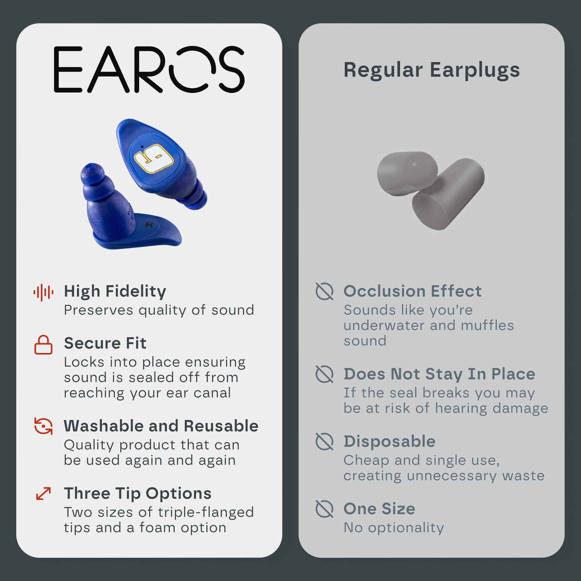 EAROS Hendrick Motorsports Car 9 High-Fidelity Ear Plugs - Durable Reusable Hearing Protection - Preserve Clear Sound While Prot