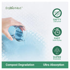 EnjBioMed Eco-Friendly Extra Large Ultra Absorbent Bed Pads Disposable Adult 105g (30 X 36 Pack of 50), with Adhesive Strips , L