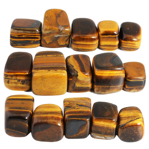 SUNYIK Tumbled Polished Stones,Smooth Rock Crystal for Tumbling,Cabbing,Tiger's Eye Stone 1pound(About 460 gram)