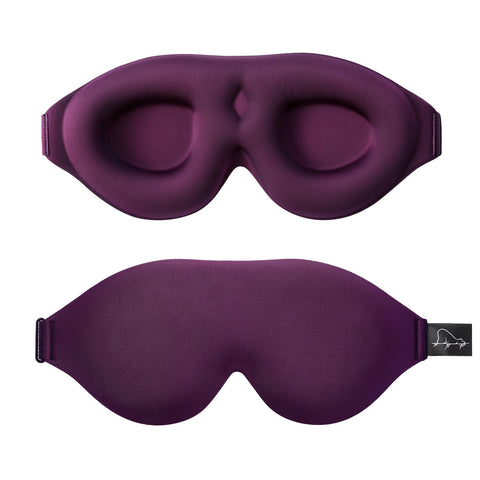 ALASKA BEAR 100% Blackout Sleep Mask for Women and Men, 3D Pillowy Soft Light Blocking Eye Mask with Contoured Eye Cups, Earplug