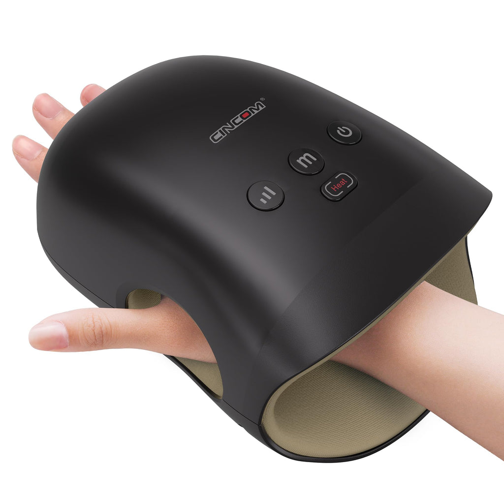 CINCOM Hand Massager - Cordless Hand Massager with Heat and Compression for Arthritis and Carpal Tunnel, Gifts for Women(Rose)