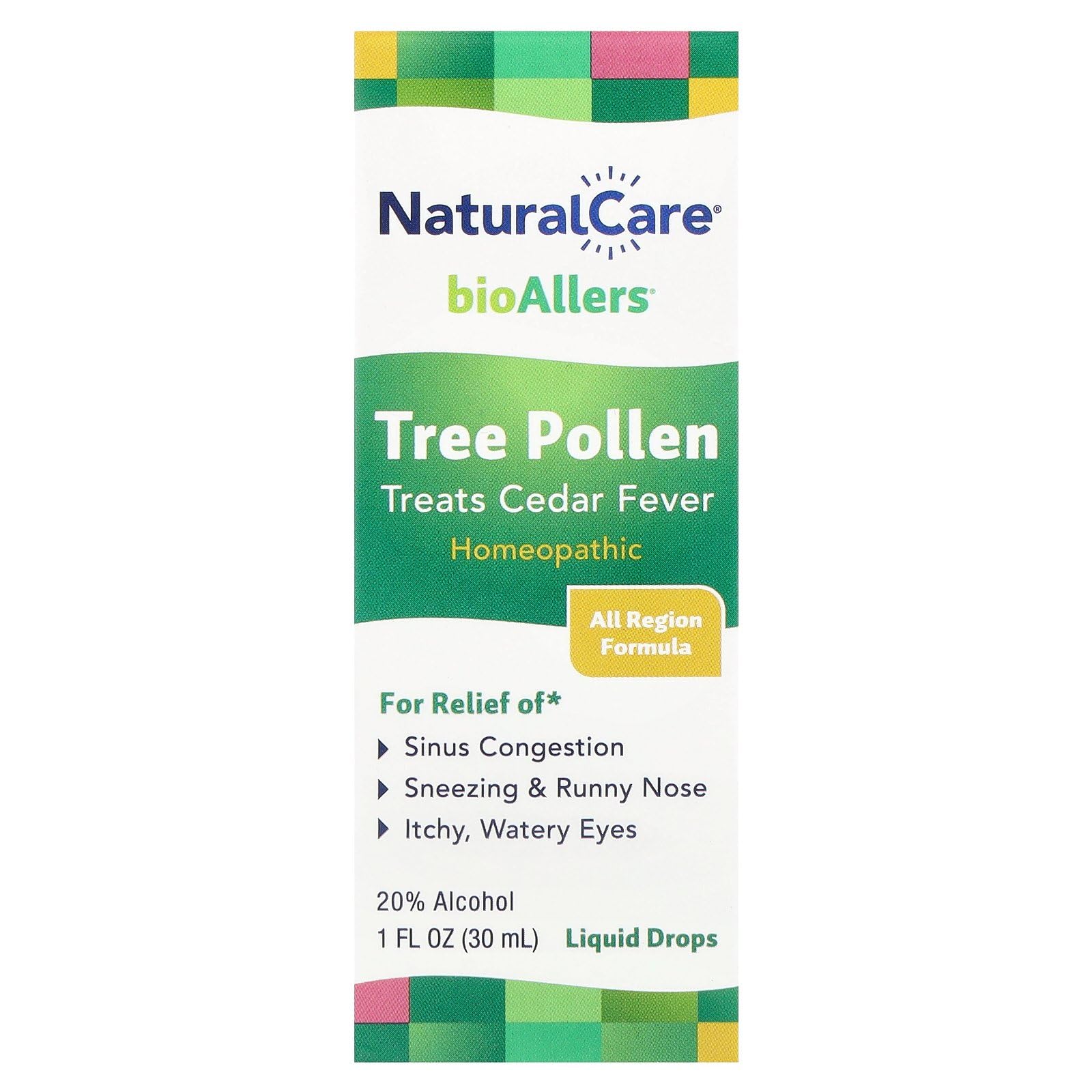 NaturalCare Tree Pollen Homeopathic Liquid Drops by bioAllers, 1 Fl Oz | Cedar Fever | May Help Relieve Sinus Pressure, Congesti