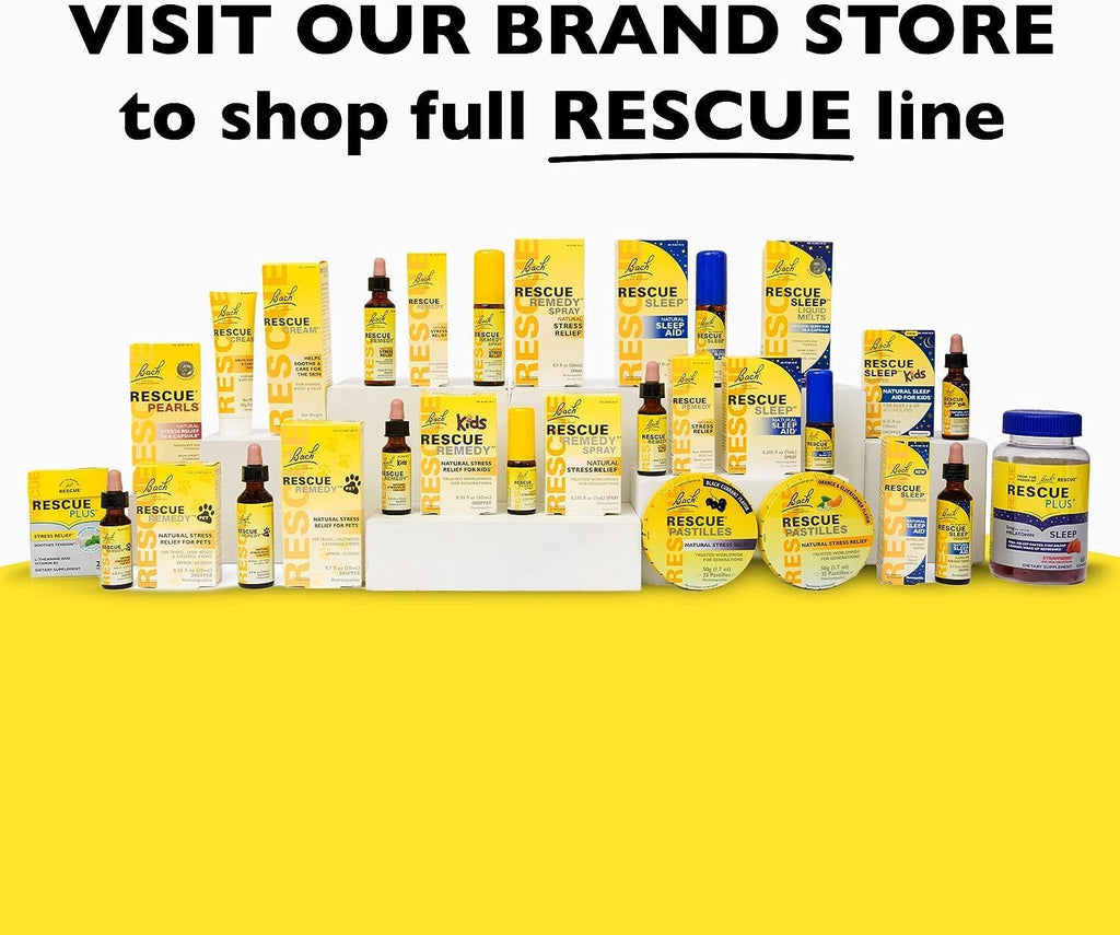 Bach RESCUE PASTILLES, Orange and Elderflower Flavor, Natural Stress Relief Lozenges, Homeopathic Flower Essence, Vegetarian, Gl