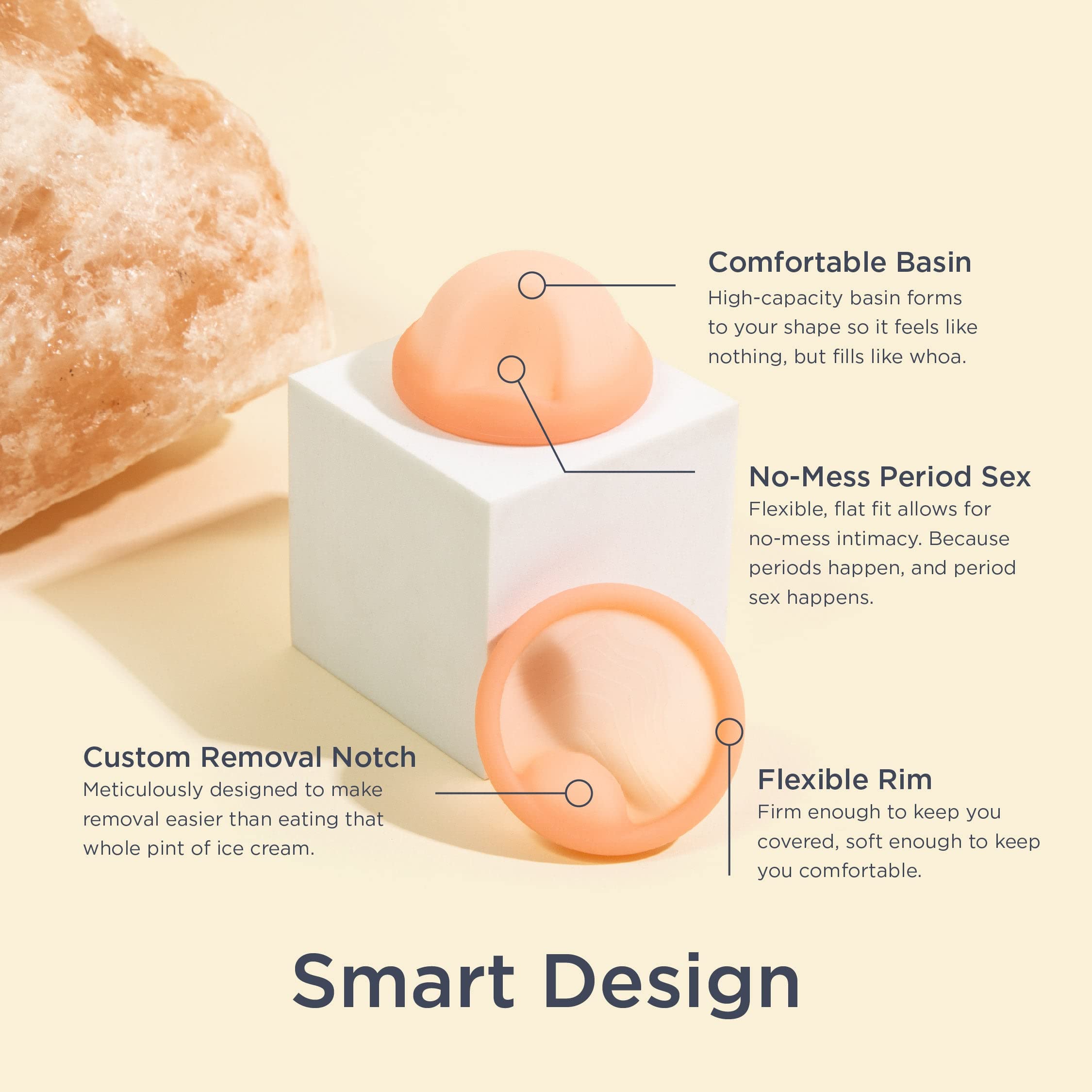 Saalt Menstrual Disc - Soft, Flexible, Reusable Medical-Grade - Removal Notch - Tampon Alternative - Made in USA - Lasts 10 Year