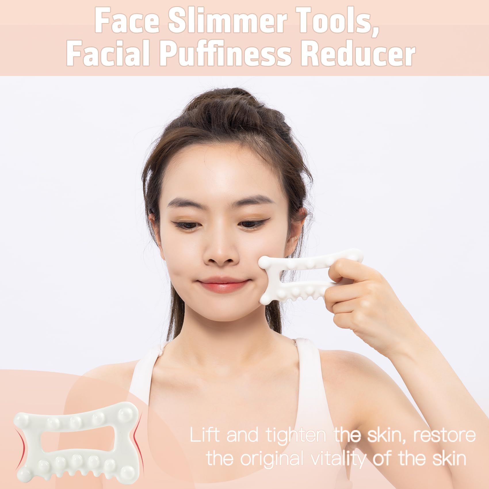 InfiniteRelax Advanced Ceramic Gua Sha Facial Tool, Skin Care for Women Men, Face Body Guasha Massage Tool (Facial Massager) Val