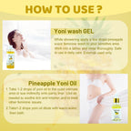 Natural Yoni Wash Yoni Oil Set, Feminine Wash for Women ph Balance, 1 fl.oz Feminine Oil & 6.7 fl.oz Intimate Vaginal Wash - Pin