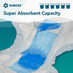 SUNKISS TrustPlus Unisex Adult Diapers, Medium, 12 Count - Heavy Absorbency, Leak Protection, Advanced Odor Control, Extra Soft,