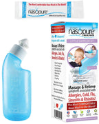 Nasopure Nasal Wash, Little Sampler Kit, The Nicer Neti Pot    Sinus Wash Kit, Comfortable Nasal Rinse 4 Oz Bottle & 4 Salt Pack