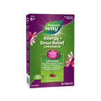 Natures Way Allergy+Sinus Relief Chewables, Umcka, Sneezing*, Runny Nose*, Headache*, Cough, Congestion, No Phenylephrine, Non-