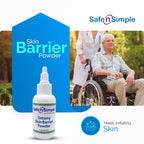 Safe n Simple Stoma Skin Barrier Powder - 5 oz - Medicated Protective Skin Barrier - Ostomy Protection Supplies - Stoma Adhesiv