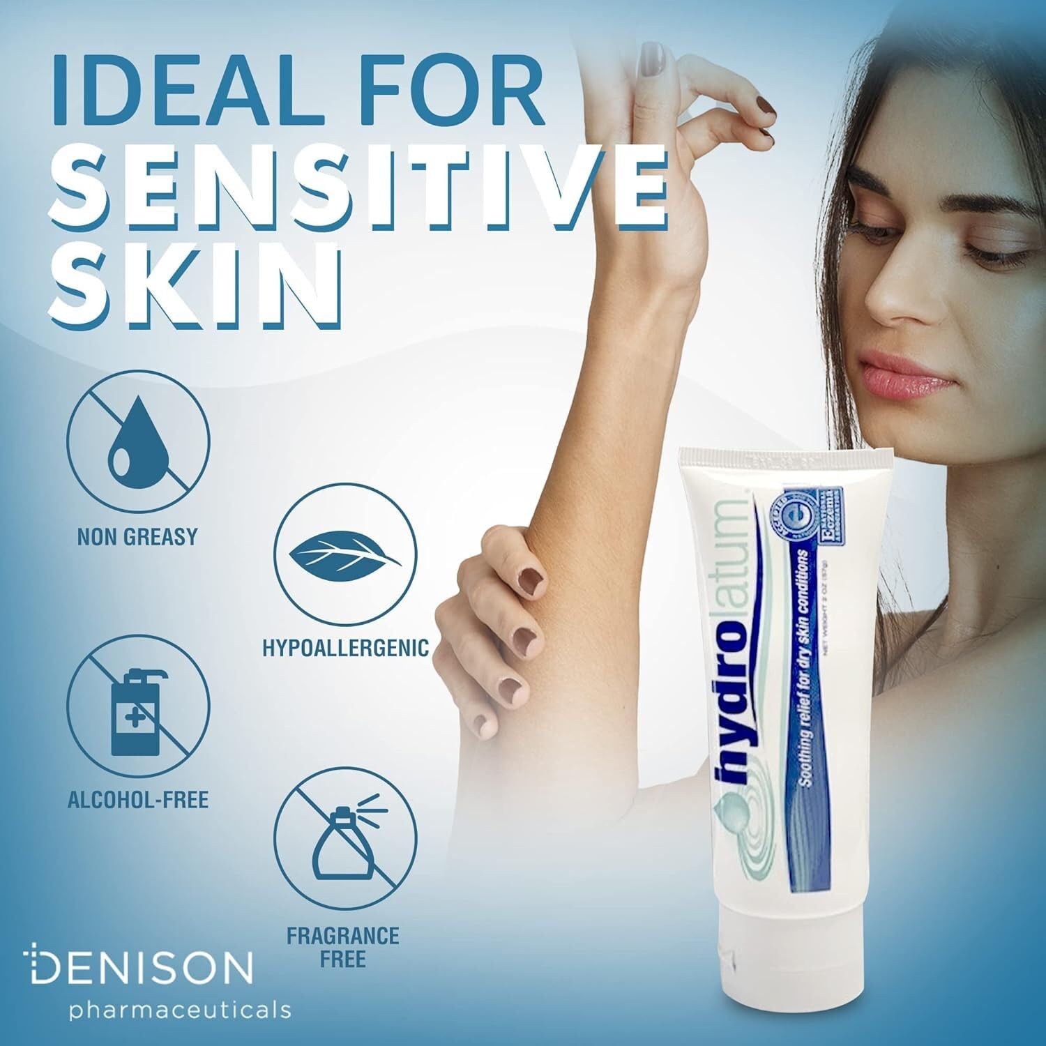 Hydrolatum Moisturizing Body Cream - Hydrating Lotion for Sensitive & Extra Dry, Nourishing Skin Protection for Men & Women, 2-P