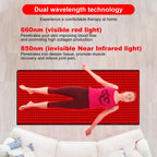 Red Light Therapy Mat 70.9'' X 31.5'' 1280 LEDs Near Infrared Light Therapy Blanket 660nm 850nm Full Body Pad 3 Modes & 9 Timer