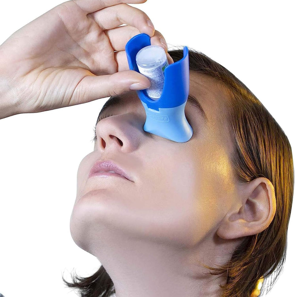Eyedrop Bottle Dispenser with Silicone Adapter, Reusable Eye Dropper Applicator, Eye Drop Helper for Accurate Delivery ,Safe and