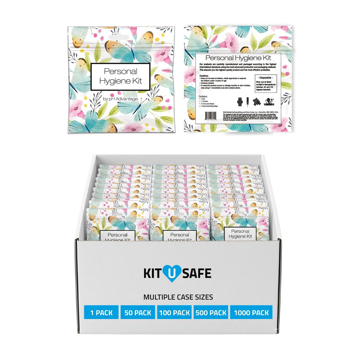 Butterfly Period Kit, Preassembled Menstrual Hygiene Pack