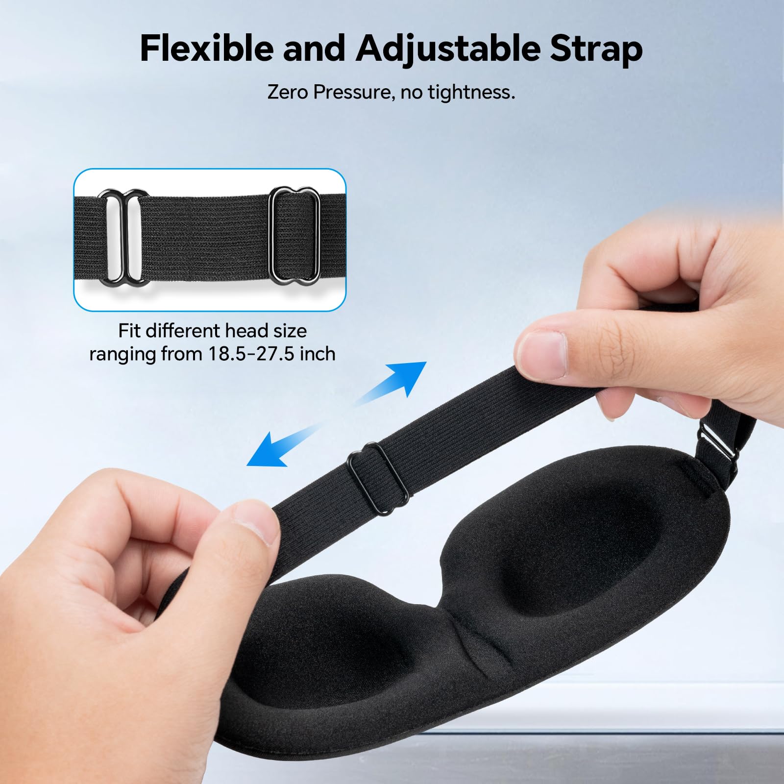 YIVIEW Sleep Mask for Side Sleeper Pack of 3, 100% Light Blocking 3D Eye Masks for Sleeping, Night Blindfold for Women Men