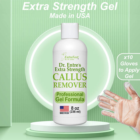 Dr. Entre's Callus Remover Gel Kit for Feet: Foot File, Pumice Stone, 5 Glove Pairs for Gel Application, Spa Kit, Foot Care, Ped