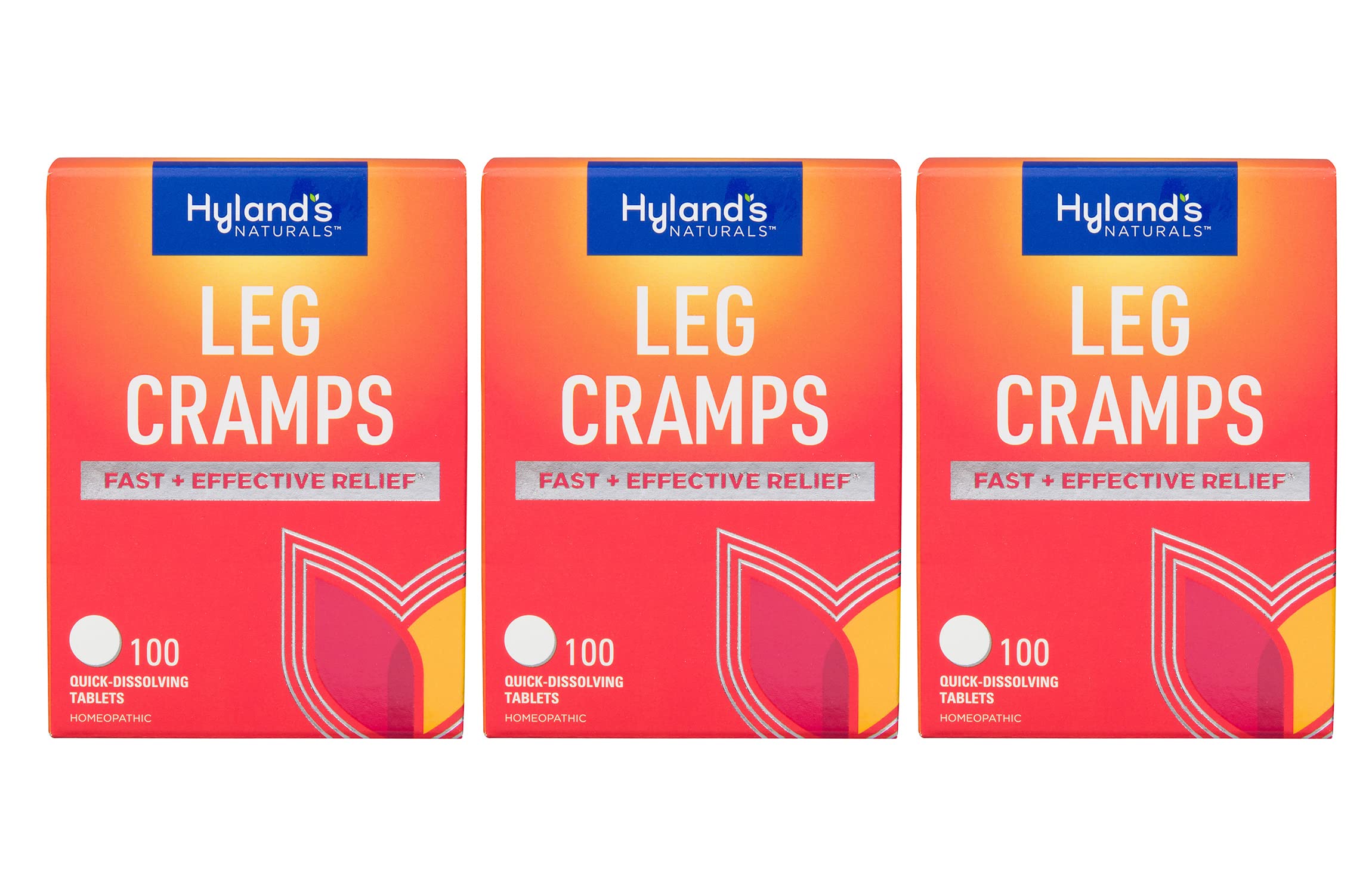 Hylands Relax Calf and Foot Cramps, 100 Tablets each (Value Pack of 3)
