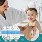 Kingdder 120 Pieces Ear Covers Waterproof Baby Shower Swimming Stickers Newborn Plugs Kids Disposable Ear Tape Protectors Shower