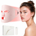 Red Light Therapy Mask, 7 LED Light Modes with 850nm NearInfrared Light, 128LED Full Face Coverage, Soft Silicone Rechargeable
