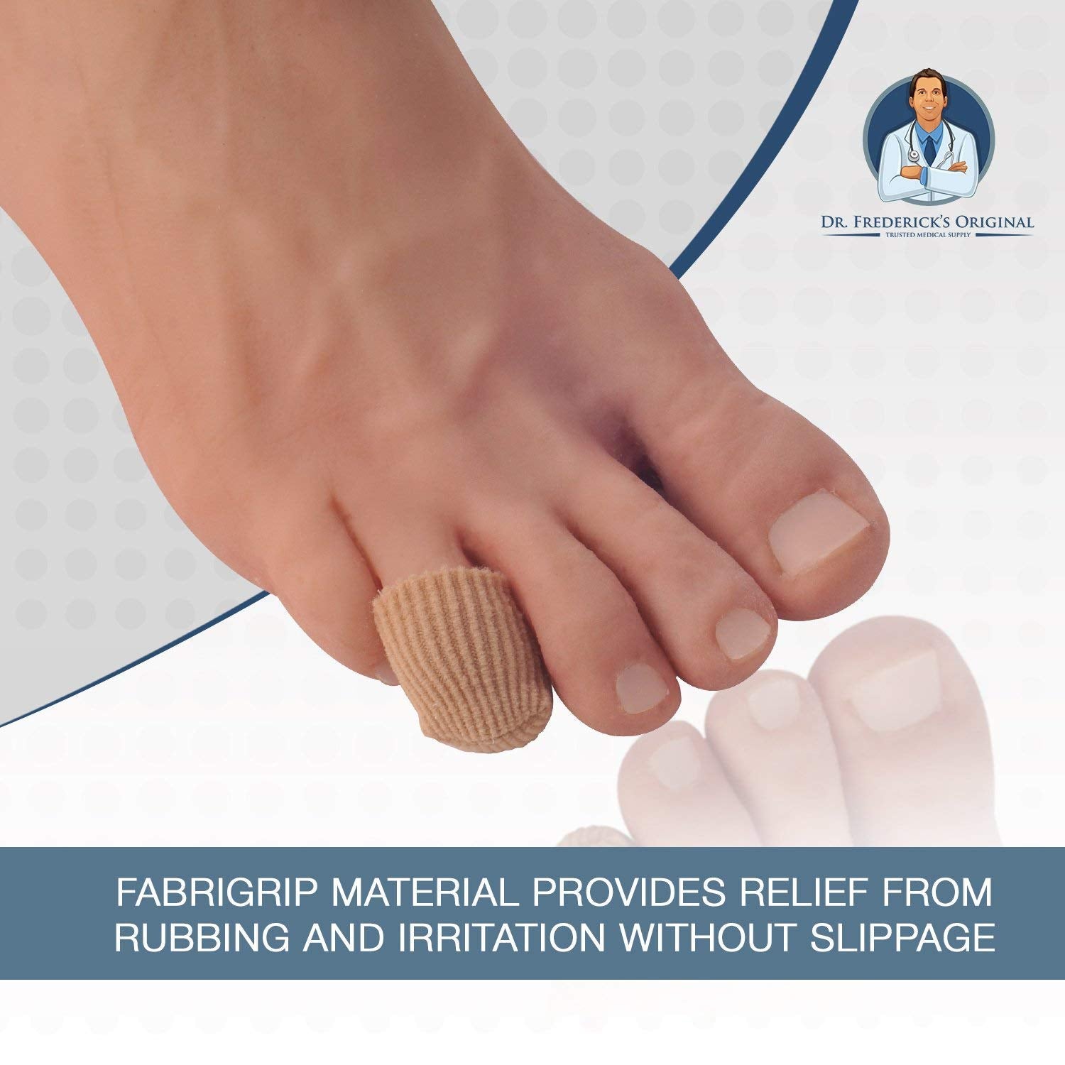 Dr. Frederick's Original Fabric Toe Caps - Toe Separators - 3 Pairs - Size Small