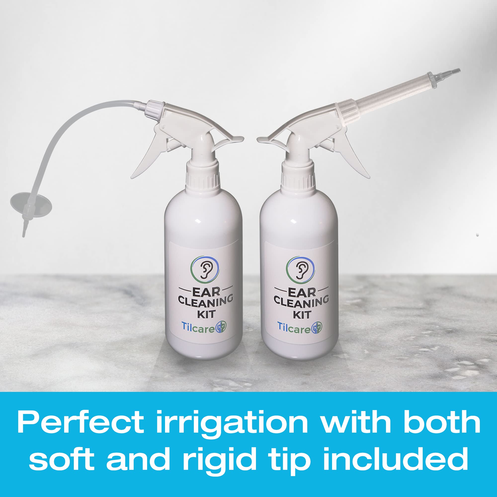 Ear Wax Removal Tool by Tilcare - Ear Irrigation Flushing System for Adults & Kids - Perfect Ear Cleaning Kit - Includes Basin,