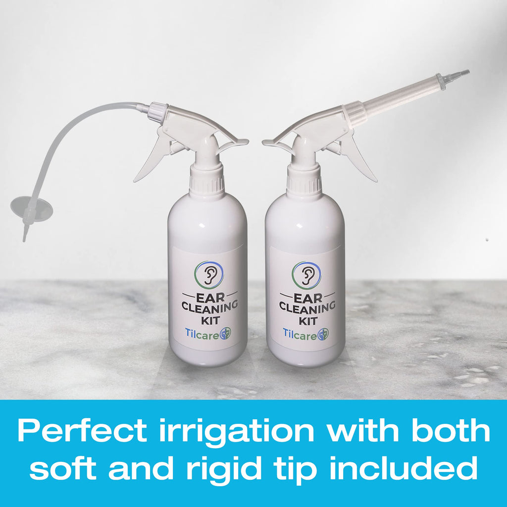 Ear Wax Removal Tool by Tilcare - Ear Irrigation Flushing System for Adults & Kids - Perfect Ear Cleaning Kit - Includes Basin,