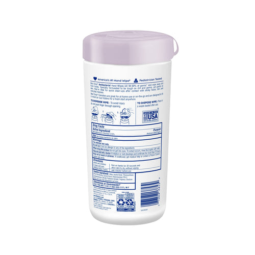 Wet Ones Antibacterial Hand Wipes, Lavender Wipes | Antibacterial Wipes, Moisturizing Wipes | 40 ct. Canister
