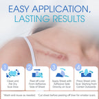 Advanced Medical Grade Silicone Scar Patches, 12 Reusable 3'' Water-Resistant Silicone Scar Strips for Newly Healed Wounds and O