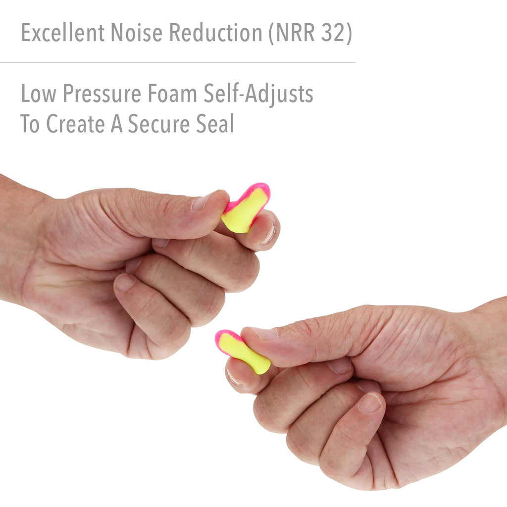 HONEYWELL LL-1 Howard Leight LL-1 Laser Lite Disposable Uncorded Foam Earplugs, Polycarbonate Foam, Standard, Red and Yellow (Pa