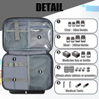GDNasist Medicine Storage Bag, Pill Bottle Organizer for Emergency, Medicine Box Empty with Small Portable Pouch, First Aid Box